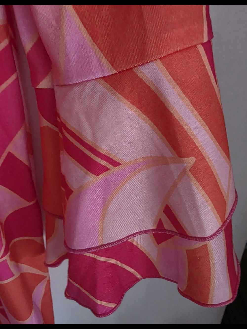 Southern Stitch Vibrant Pink & Coral V-Neck Tunic Top XL - Picture 3 of 7